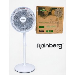 Підлоговий вентилятор Rainberg SL-399-1, електричний вентилятор з регулюванням висоти та поворотом