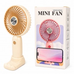 Міні вентилятор HK-59-22 ручний та настільний Mini Fan з тримачем для телефону, портативний вентилятор